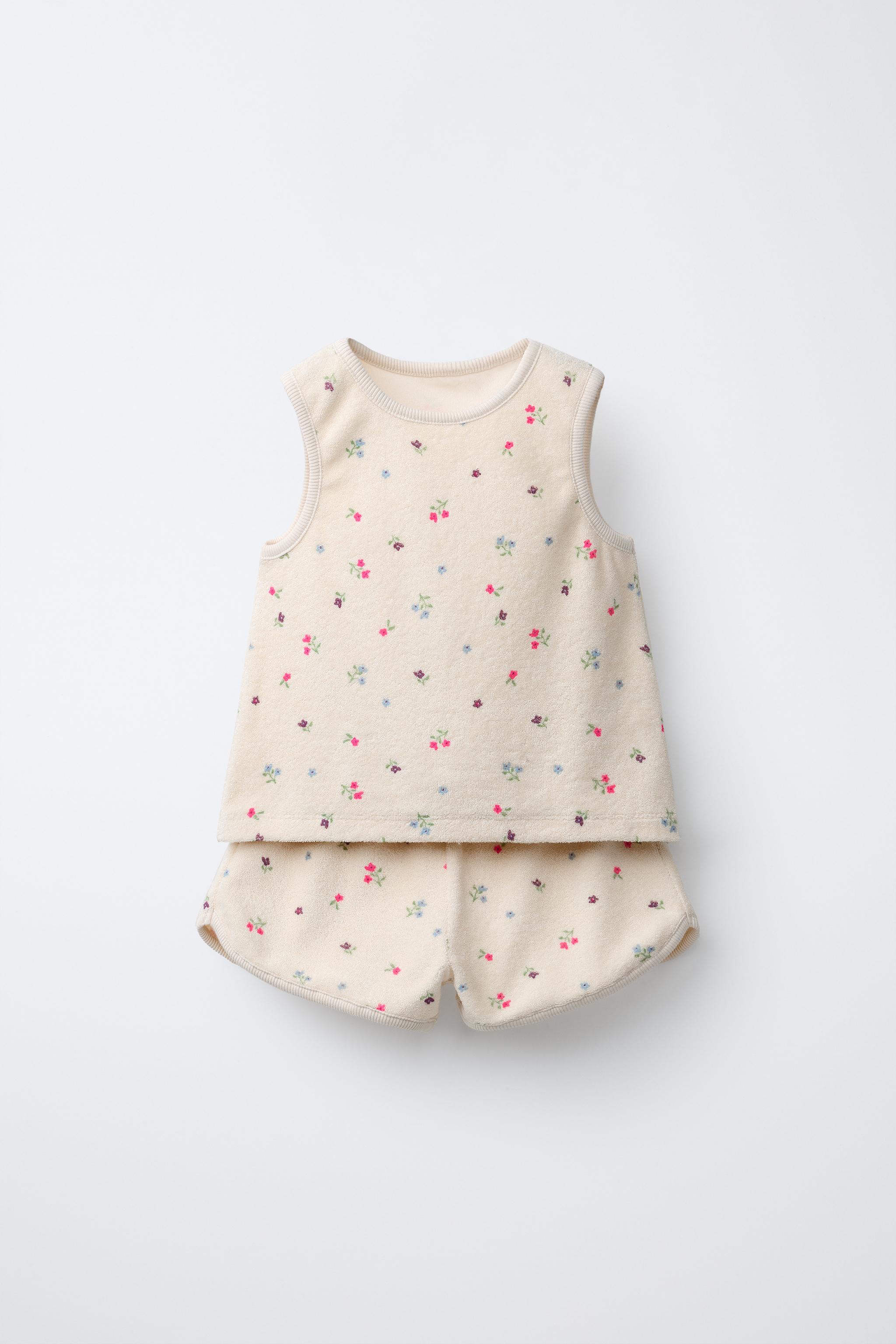 CHERRY TOWEL EFFECT T-SHIRT AND BERMUDA SET